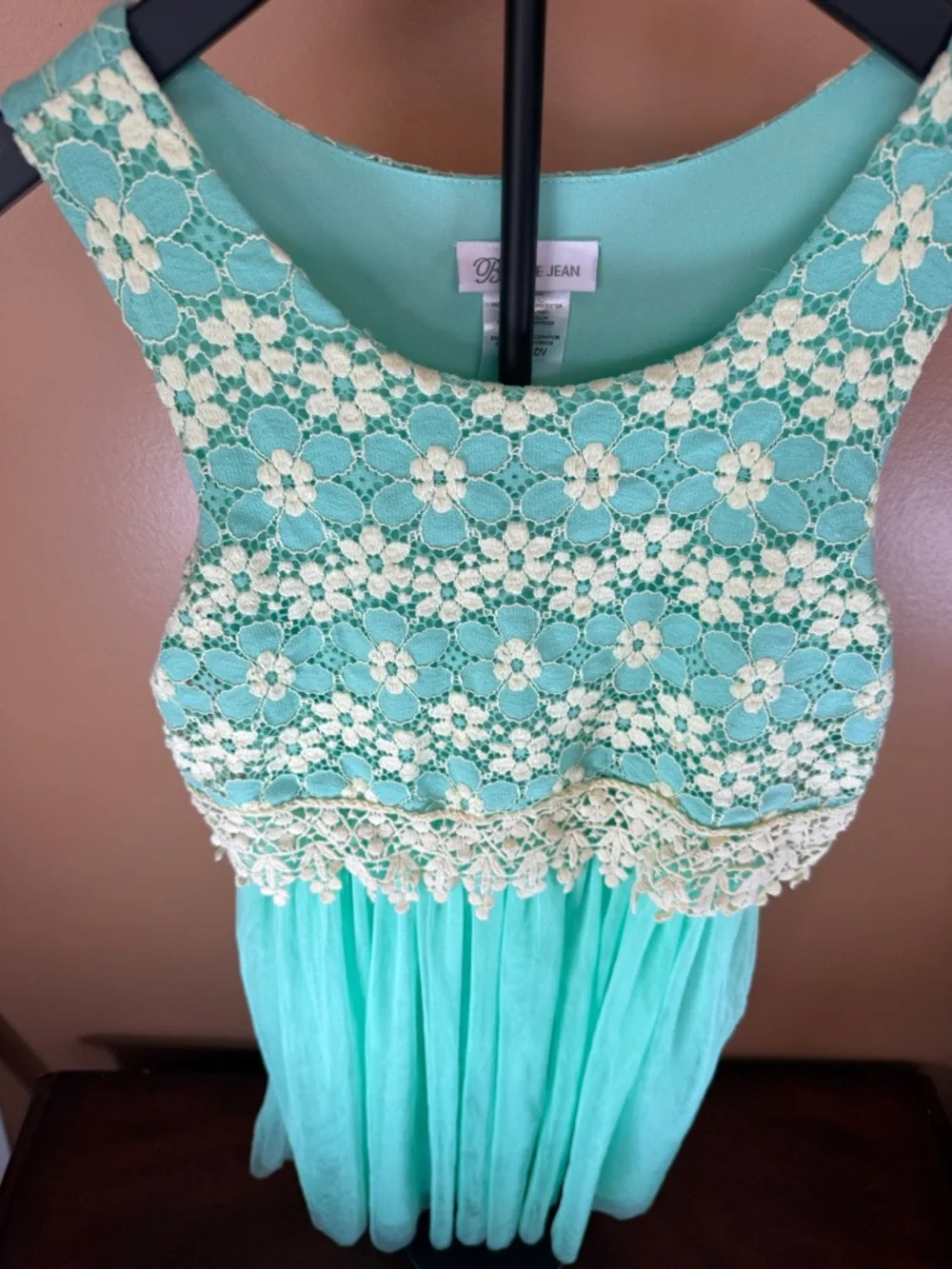 Bonnie Jean aqua sleeveless